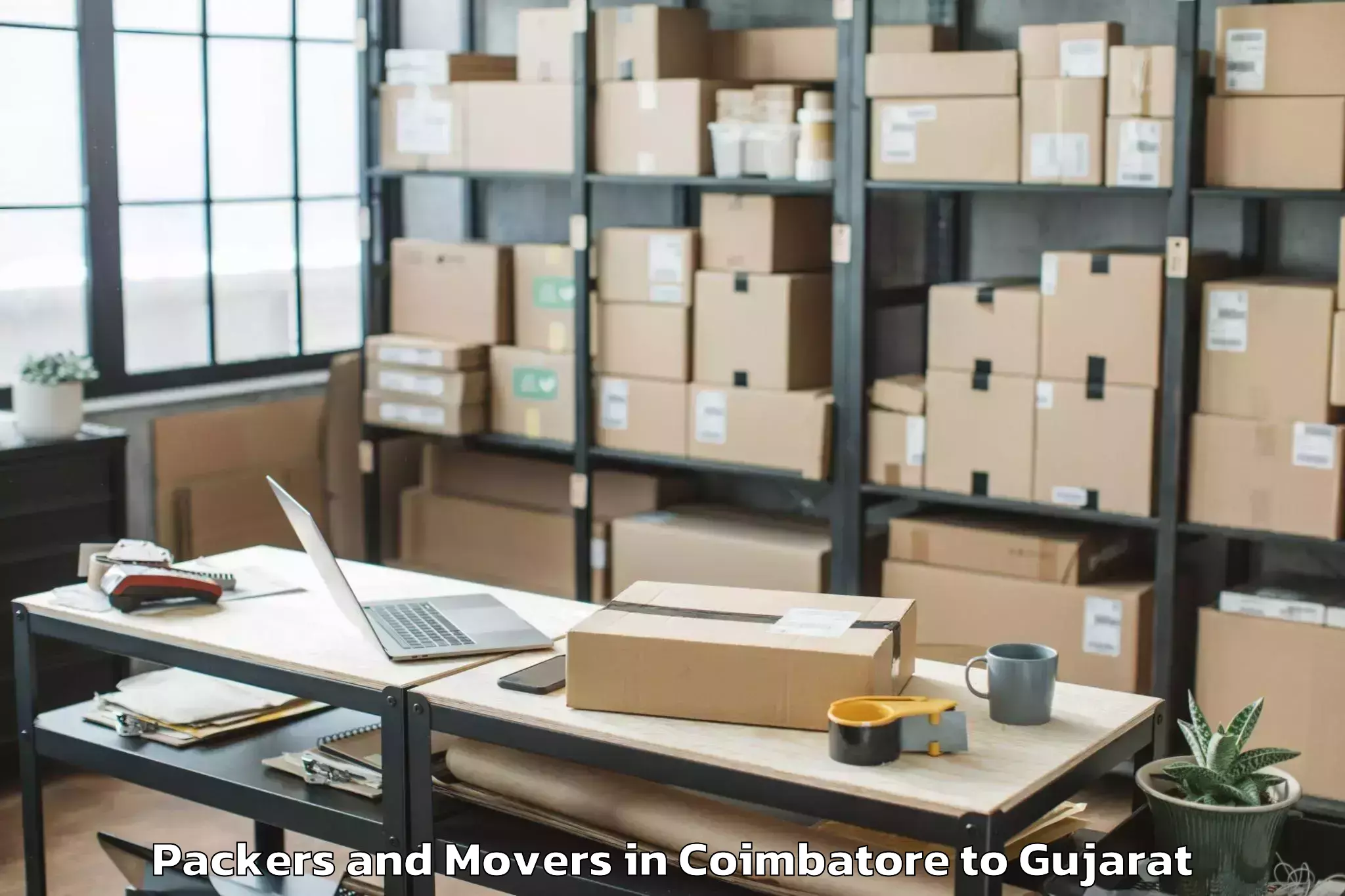 Get Coimbatore to Jodiya Bandar Packers And Movers